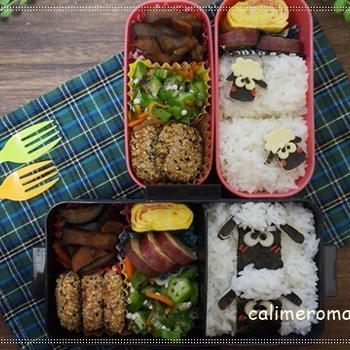 【息子と娘のオベントウ】　ひつじのショーンのお弁当　to　コッタSNSキャンペーン