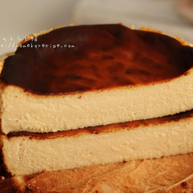 砂糖不使用、甘酒と米粉のバスクチーズケーキ　作り方