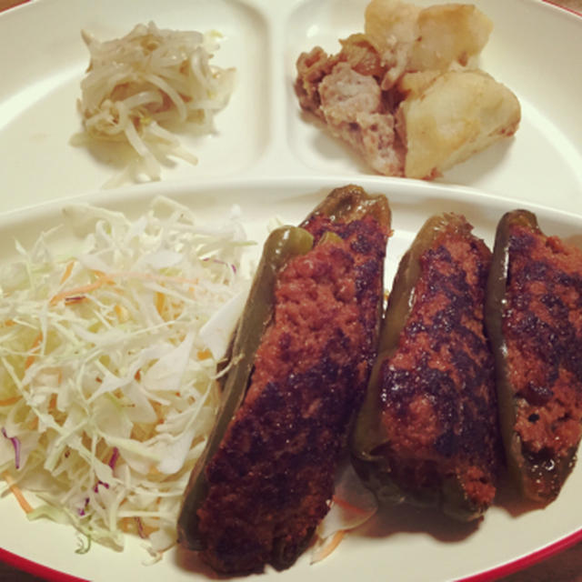 ピーマンの肉詰め体験