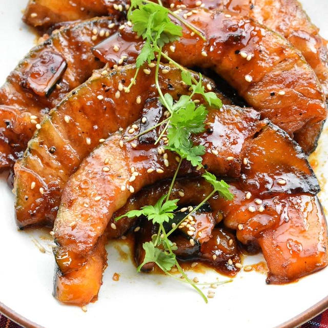 【肉巻きレシピ】♡おかわり必須！旨辛たまらん♡かぼちゃのコチュてり肉巻き♡レシピあり♡