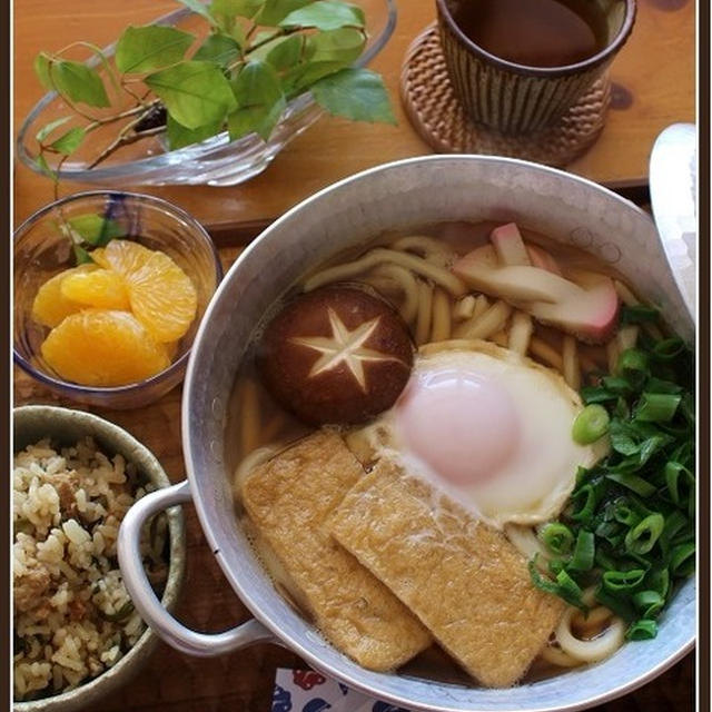 休日の朝昼兼用！の、うどん活♪