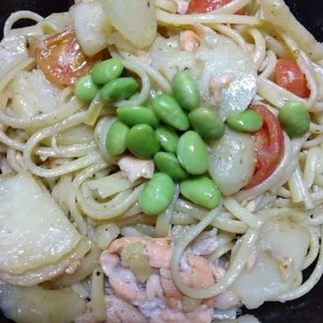 じゃがいも入りのパスタ