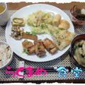 【豚肉の厚揚げ巻き　しょうゆ煮】の定食♪