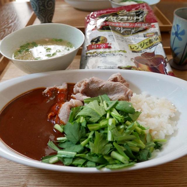 ハウスプロクオリティカレーで作る豚しゃぶカレー