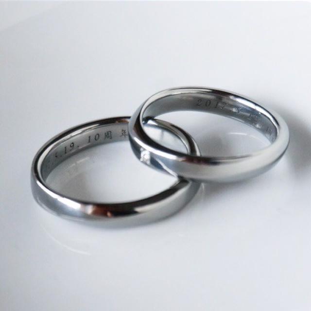 結婚10周年に、レアメタル結婚指輪✴︎