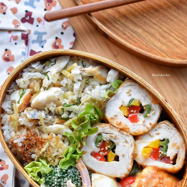 【2品弁当】♡ピーマンとパプリカのチーズ肉巻き♡レシピあり♡