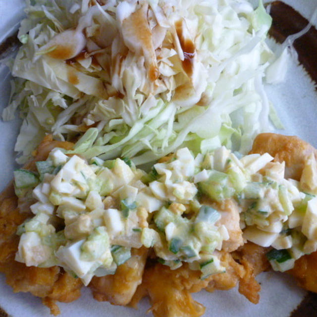 生姜の甘酢漬けでタルタルソース♪チキン南蛮を★