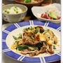 お豆ごはんと豚にらキムチ炒め