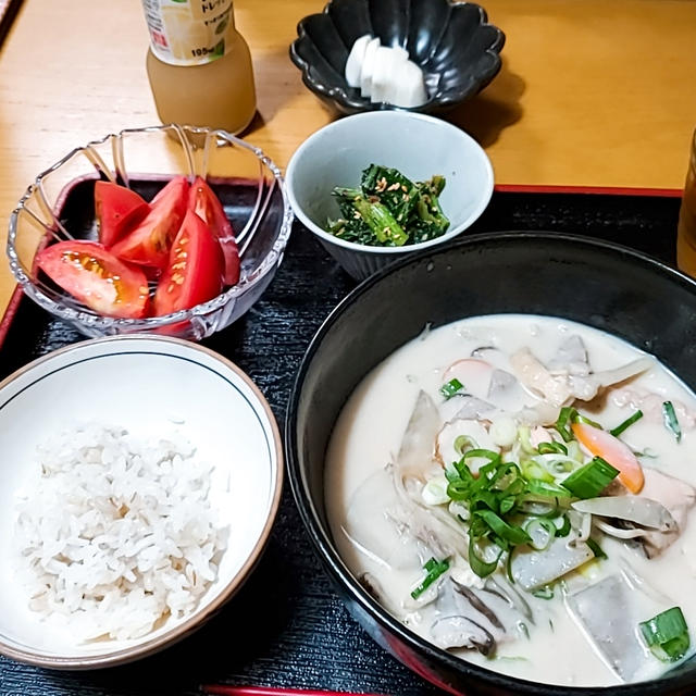 好物の”粕汁”の晩ごはん