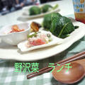 野沢菜　ﾗﾝﾁ✿　厚焼き玉子ｻﾝﾄﾞ