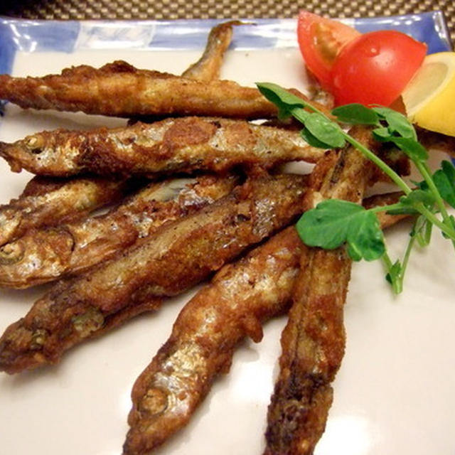 美味しくなかったシシャモは、カレー味をつけて～☆　　　　　　あきさんからの、素敵なプレゼント♪