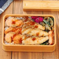 楽ちんな魚のおかず「お刺身カツ」「小松菜炒め」2品弁当