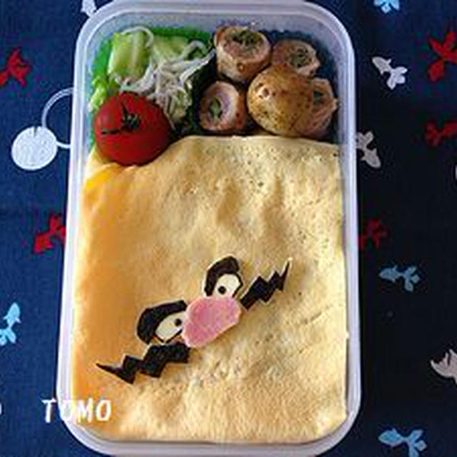 今週のキャラ弁～「ワリオ弁当」と「Lineキャラクター弁当」と「国旗弁当」（運動会用）