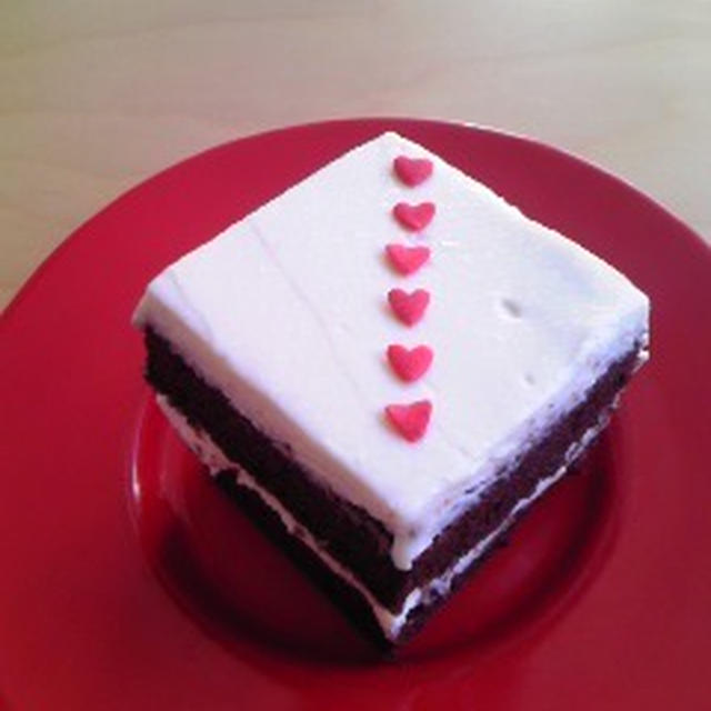 バレンタイン風の米粉チョコレートケーキ（小麦・卵・乳・ナッツ不使用）
