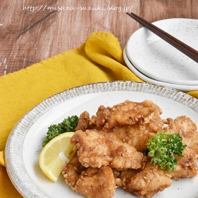 クリスマスにも！節約食材で作るボリューム満点の鶏むね肉のおかか入り竜田揚げ