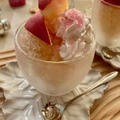 生クリームたっぷりが美味しい〜桃ジュースでイタリアンなかき氷「グラニータ」