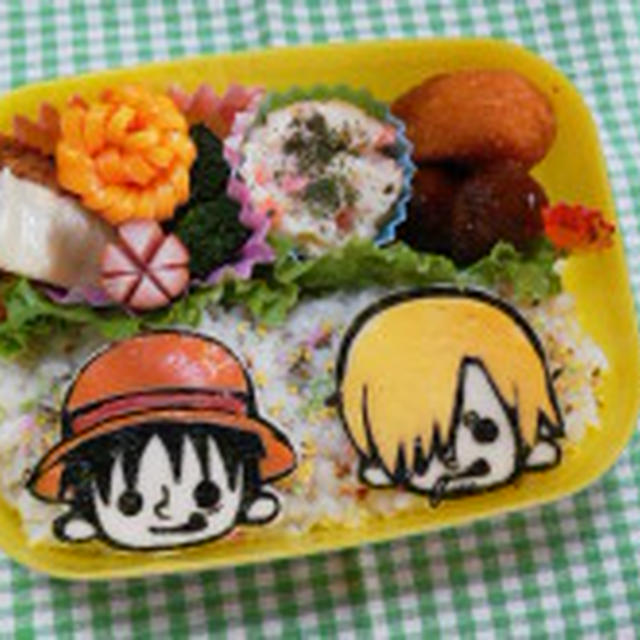 One Piece パンソンワークス サンジ ルフィのお弁当 By うさこさん レシピブログ 料理ブログのレシピ満載