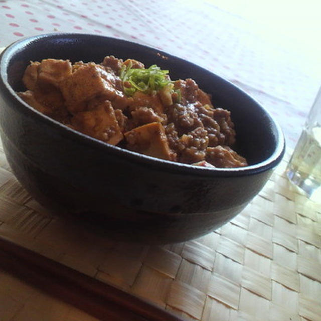 レンジで麻婆豆腐(丼)