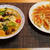 大皿盛りにしてシェアした晩御飯～酸辣湯麺～