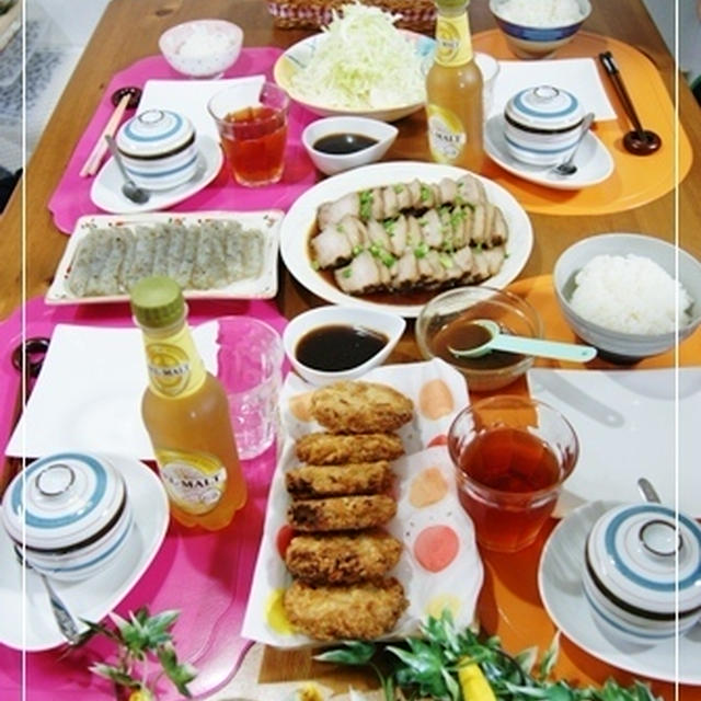 父の日ディナー。子どもたちと作った食卓。