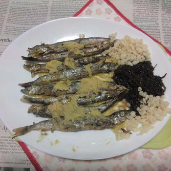 子持ちししゃもの網焼き白味噌仕立て