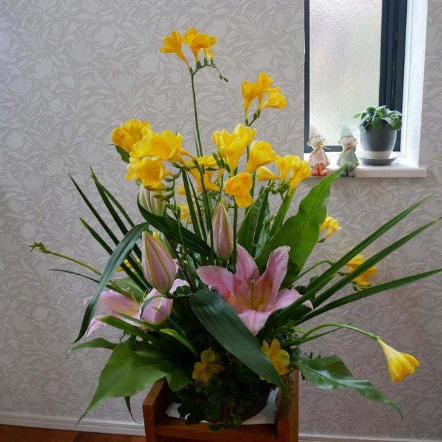 お花の生け替え、フリージアをメインに#最近撮った写真は