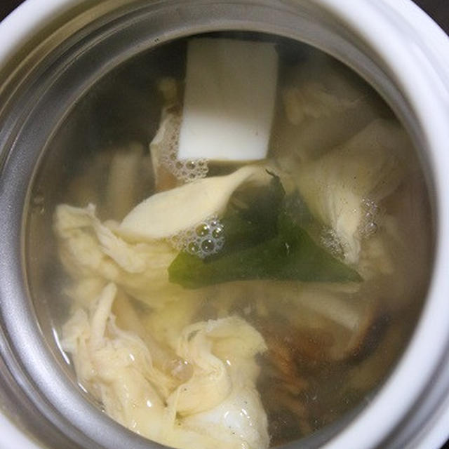 2月27日　　豆腐と茸の玉子スープ