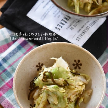 野菜不足を感じたら！「キャベツとかつおぶし」のお手軽副菜