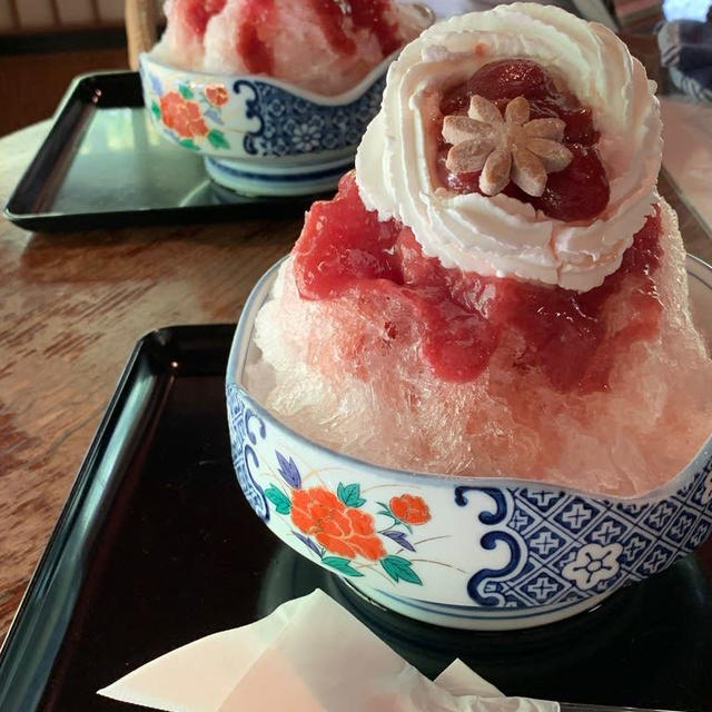 関川村の東桂苑で冷たいお蕎麦と贅沢かき氷♡