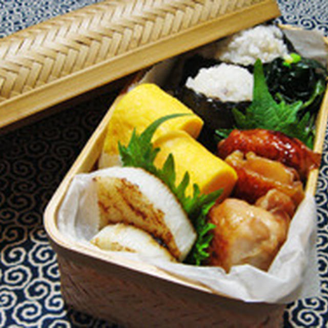 鶏の照り焼き・おにぎりお弁当＆干し白菜♪