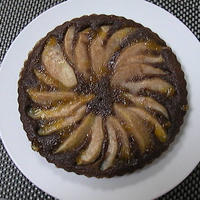 洋梨のチョコスフレケーキ。