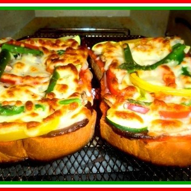 朝食は、ピザトーストで