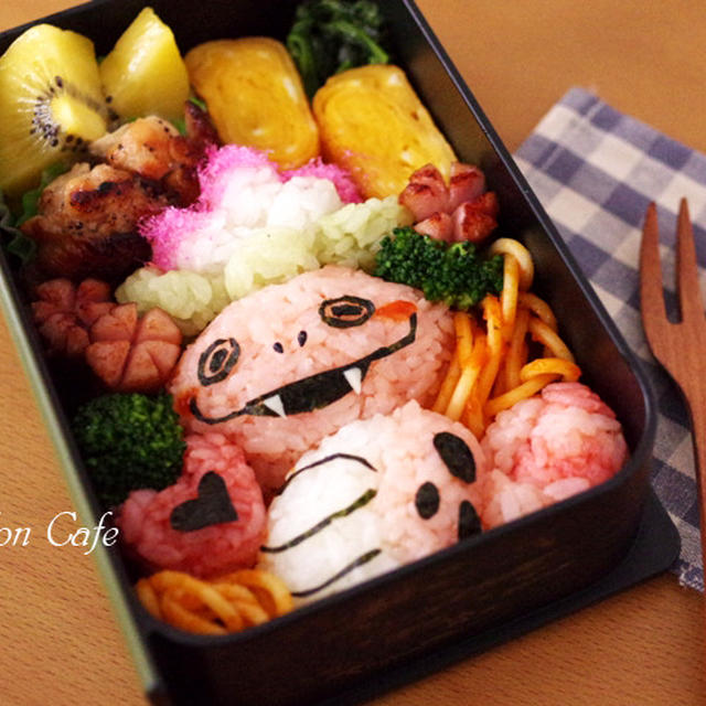 「妖怪ウォッチ」のキャラ弁当(フクリュウ)☆小学校のお弁当♪