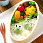 ３分キャラ弁☆梅雨に！そら豆でカエルのお弁当（超初級）