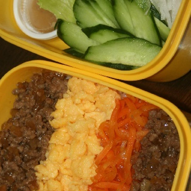 7月16日　　三色ごはん＆サラダ弁当