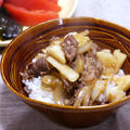 たたき長いも牛丼。　“シャキホクっ食感”