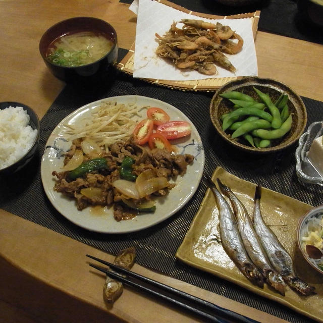 牛焼肉定食な夜ご飯 と　R君とヨウちゃん♪