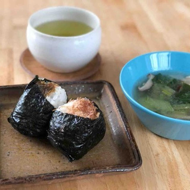 お休みの日のおにぎりランチ