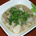 里芋と鶏挽肉の塩煮＆ほうれん草とスナップエンドウのベーコン炒め