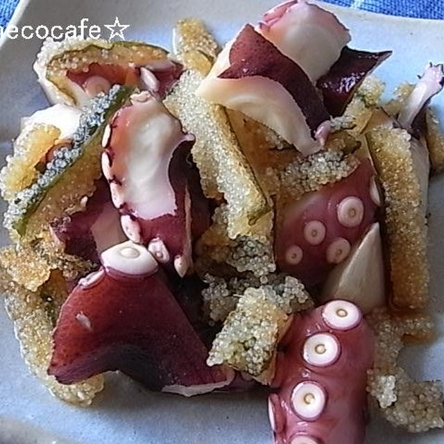タコと子持ち昆布のしょうが和え