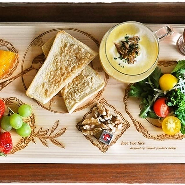 あさりごはん弁当（わっぱ）とワンプレート【facetwoface】朝ご飯～アーモンドバタートースト～