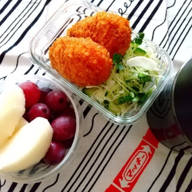 クリームコロッケとスープ弁当