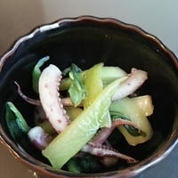 ゲソと青梗菜のタンドリー風味