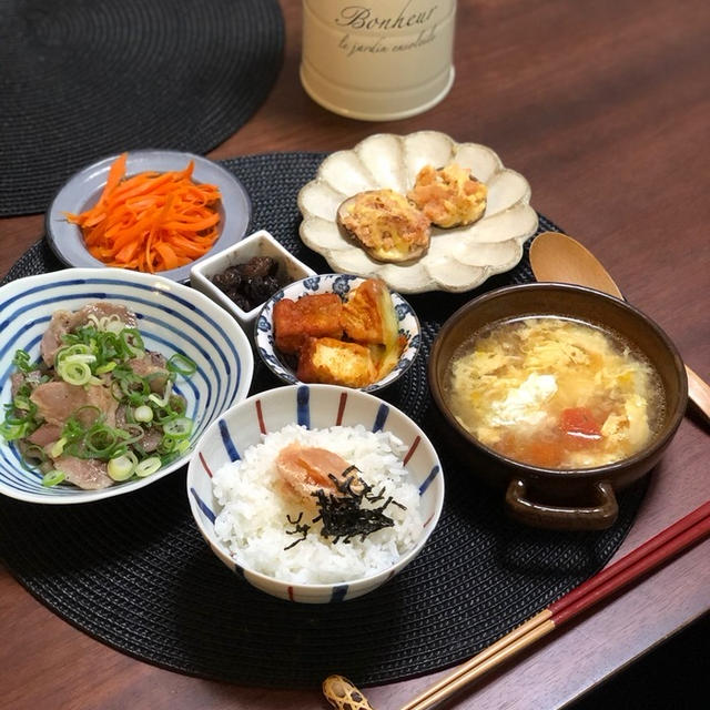 週末は冷蔵庫整理に小皿いろいろ晩ごはん