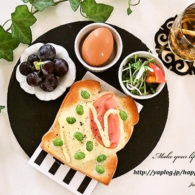 クックパッドでトップ１０入り「ハムチーズ＆枝豆☆トースト」