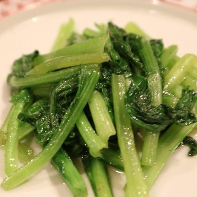 レシピ　小松菜の塩炒め