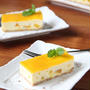 マンゴーレアチーズケーキ。夏の寄せ植え。