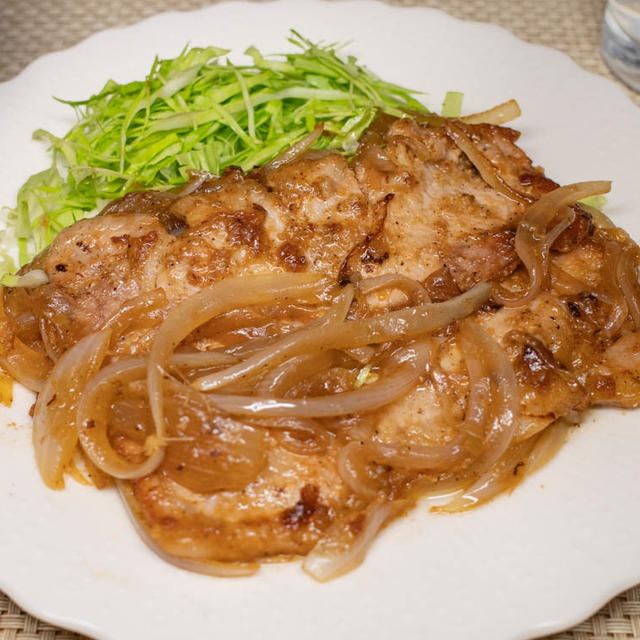 豚ロースと新玉ねぎの塩生姜焼き