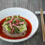 野菜ジュースでサラダ蕎麦