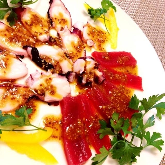 北海ダコとマグロのカルパッチョ〜*\(^o^)/*